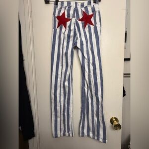 We The Free Striped Skinny Jeans with Star Pockets – Size 26